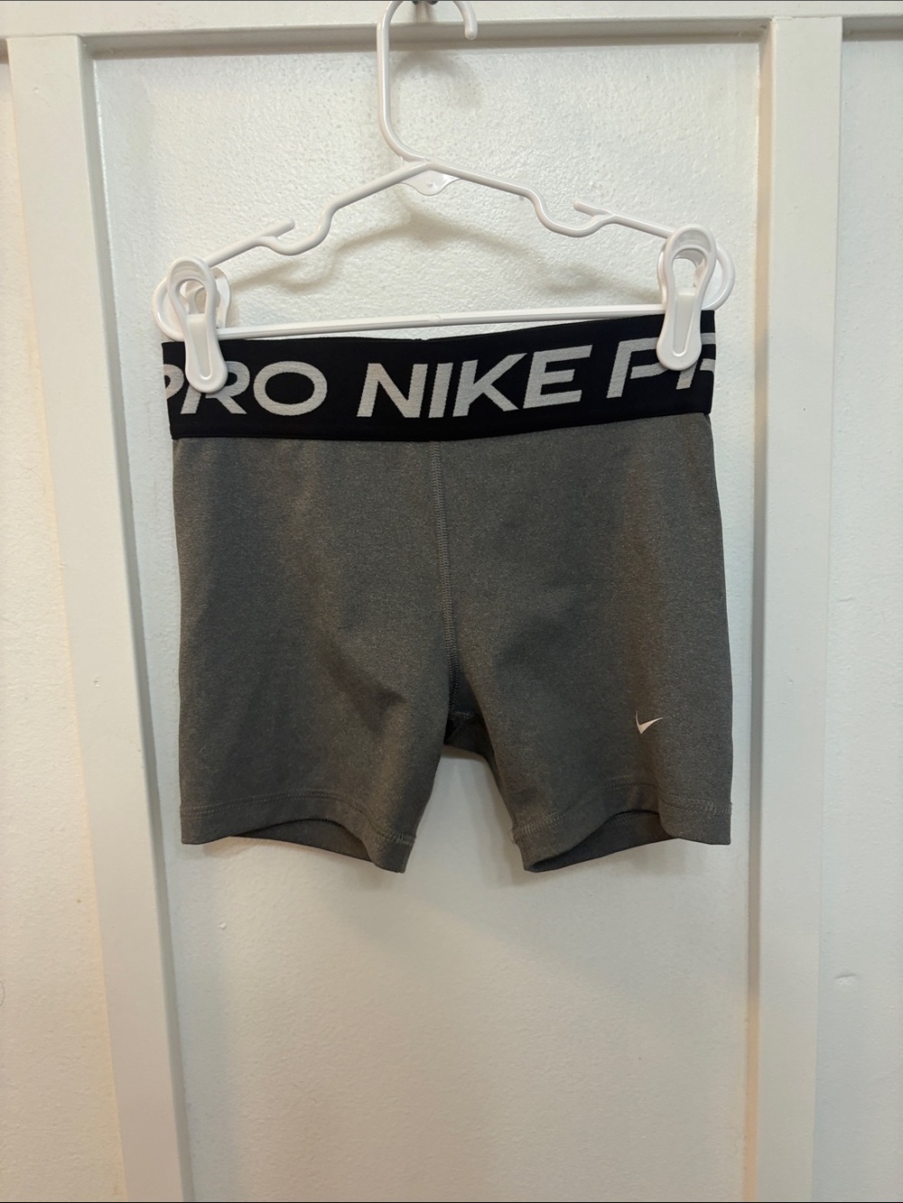 Nike Gray & Black Pro Kids Performance Bike Shorts